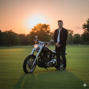 sunset roadside pose