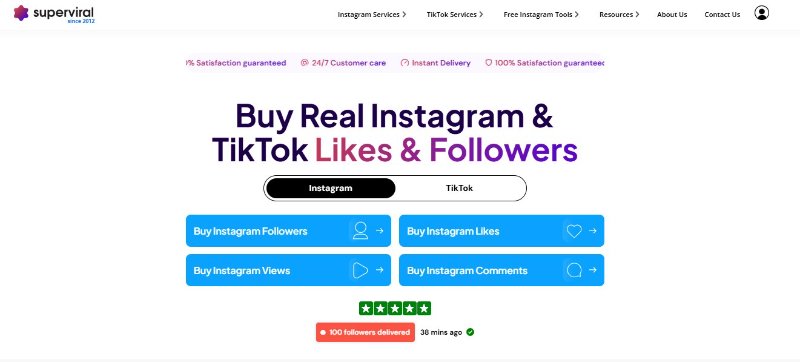 Superviral لمشاهدات وإعجابات TikTok حقيقية ومجانية