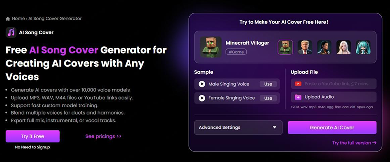 TopMediai AI music generator