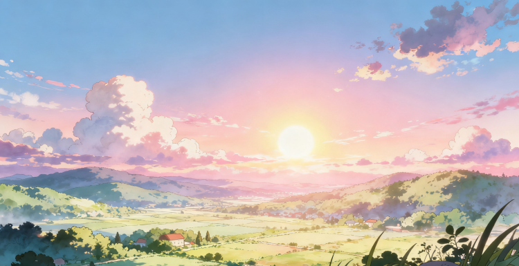 منظر طبيعي أنيمي حالم
