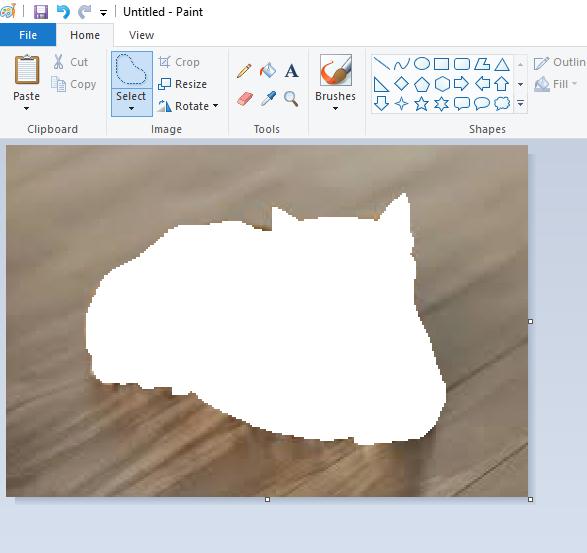 how to make background transparent in paint step 4