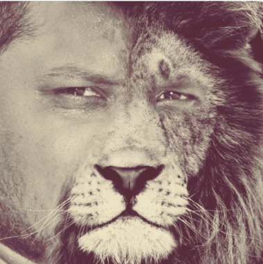 a half human half lion face