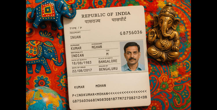 indian passport biographic page