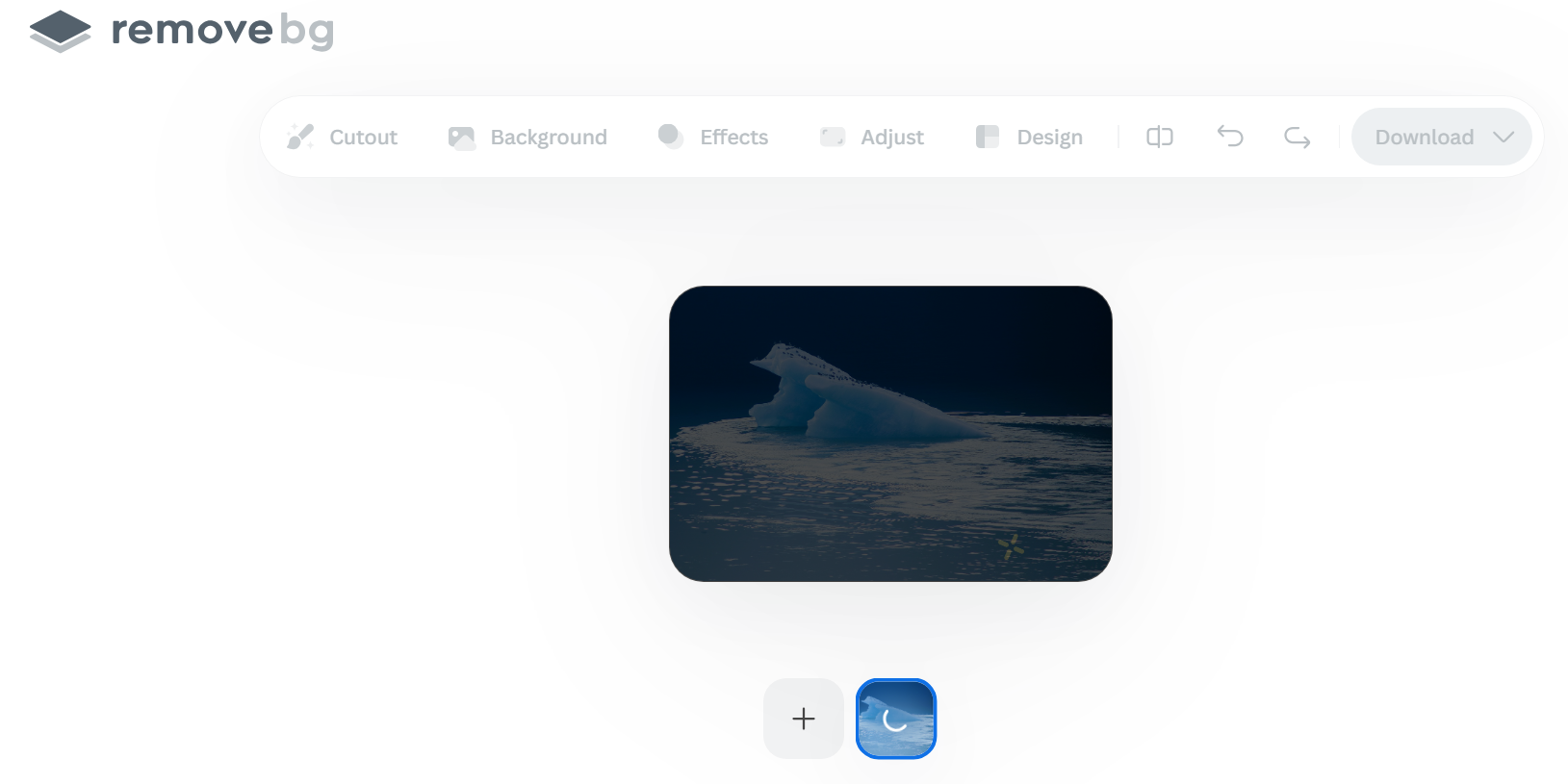 AI removes the background in seconds, leaving it transparent. Use “Erase/Restore” to fix edges or details.