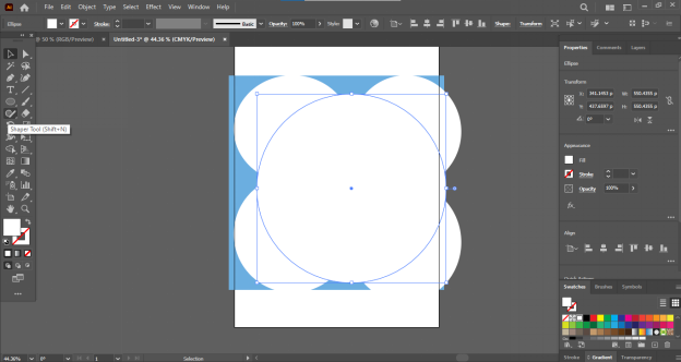 Combine Shapes with Shape Builder Tool