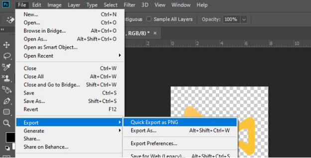 Save your logo as PNG