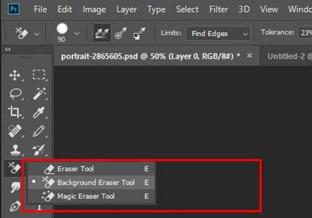 Select the Magic Eraser Tool