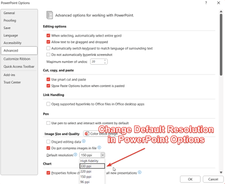 adjust image resolution