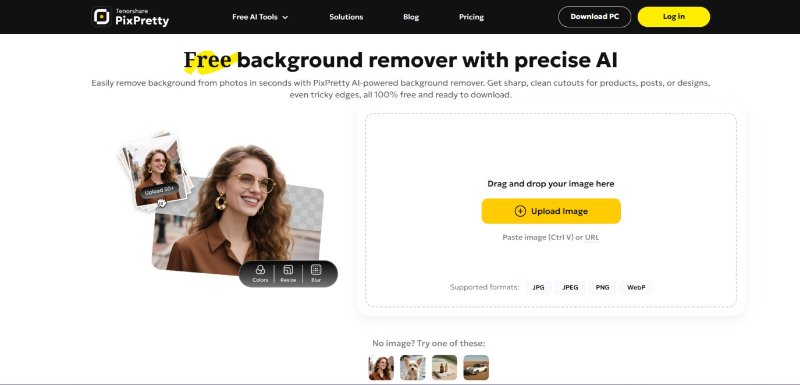 Pixpretty AI 배경 제거기 이미지