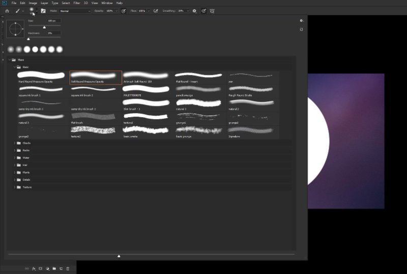 click the white layer