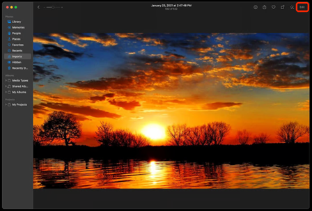 crop images on mac photo app