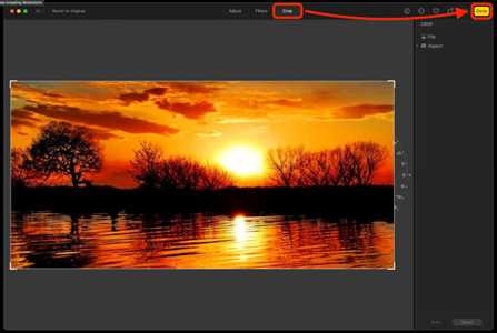 crop images on mac photo app
