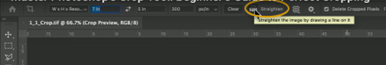 crop images on mac photoshop straighten