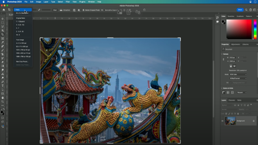 crop images on mac photoshop