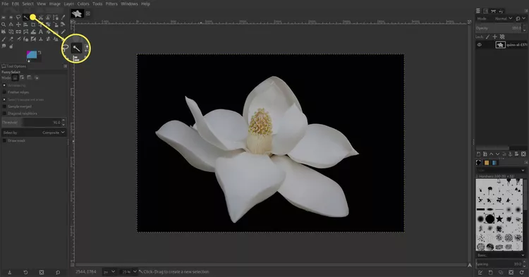GIMP Layer menu showing Add Alpha Channel option