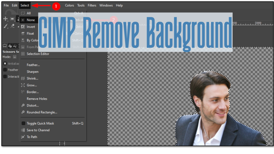 GIMP remove background guide