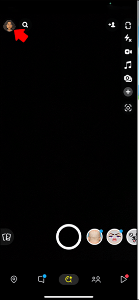 tap your profile icon