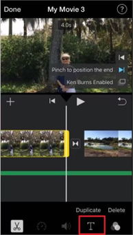 iMovie app