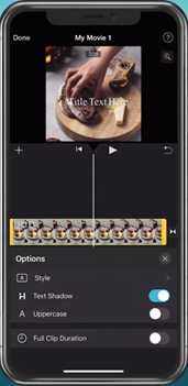 menu for extra options