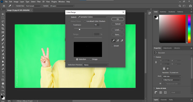 color range to target