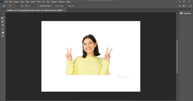 go to the layers panel and add a layer mask