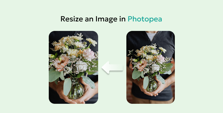 how to resize an image in photopea