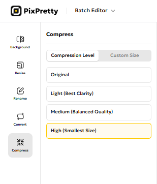 Bildgröße kostenlos in KB reduzieren