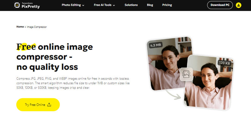 Bildgröße kostenlos in KB reduzieren