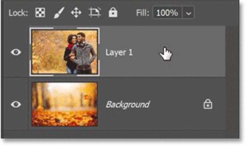 layer 1 in photoshop