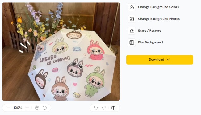 Upload photo to Pixpretty blur tool