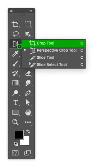 select the crop tool