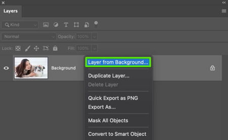 layer from background