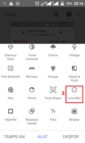 Snapseed app home screen with import option