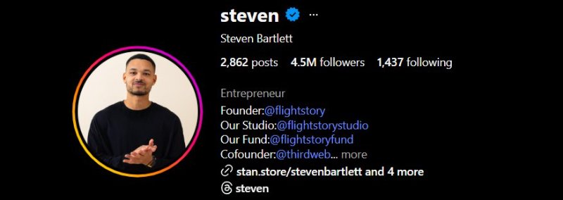 스티브 바틀렛 인스타 프사 예시