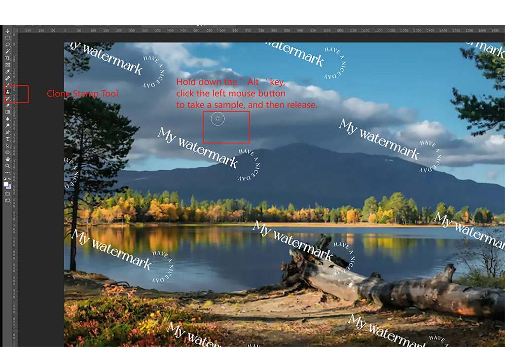 fine tune with clone stamp tool