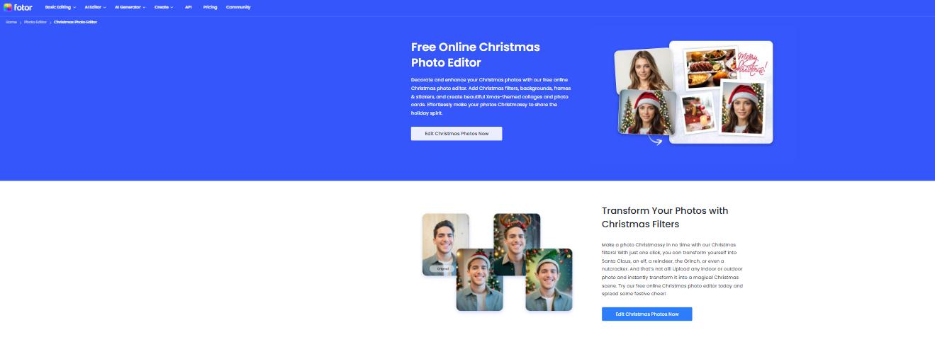 Fotor聖誕背景編輯