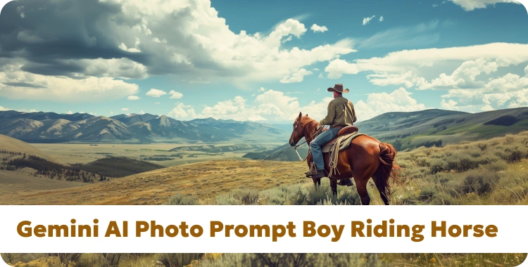 gemini ai photo prompt copy paste trending boy horse