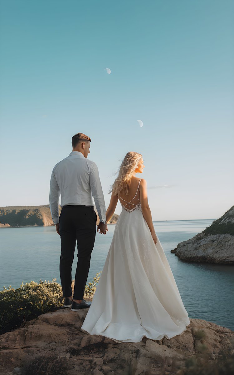 landscape wedding photo