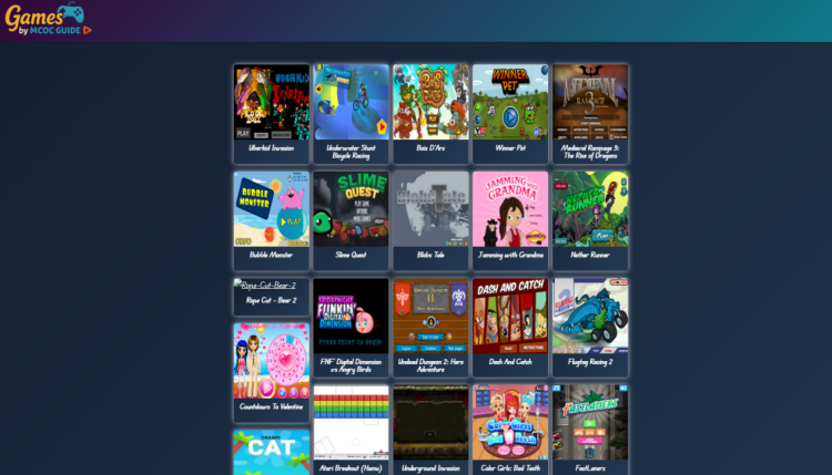 MCOC Guide lightweight Blogspot site
