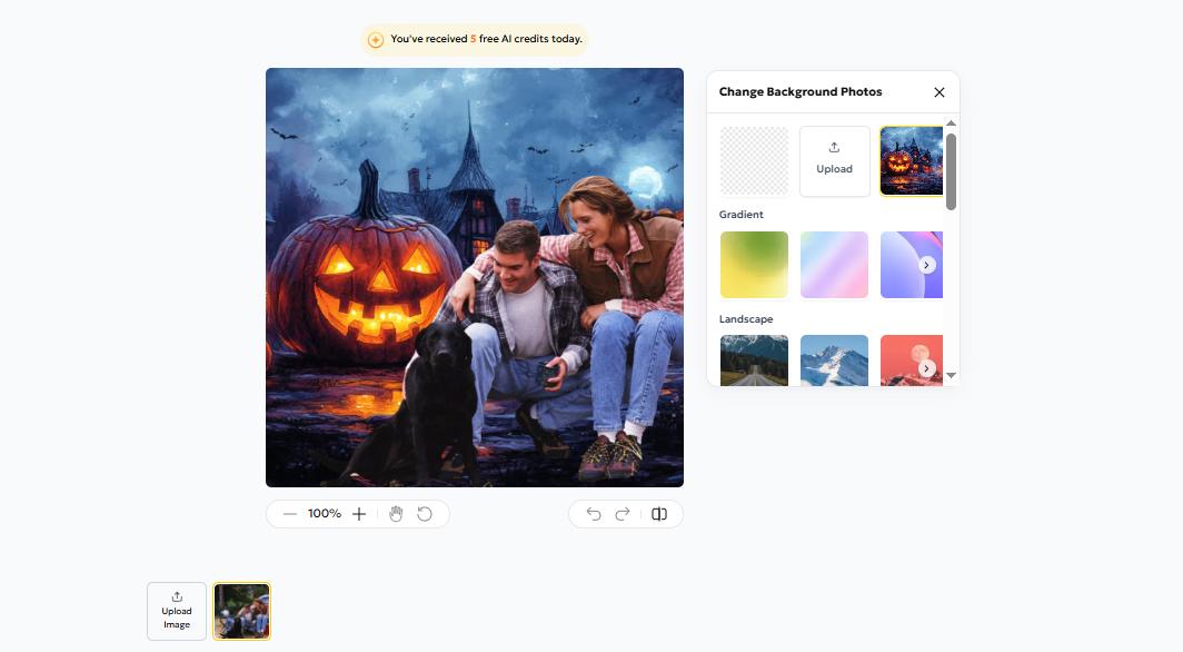 add halloween background to pictures