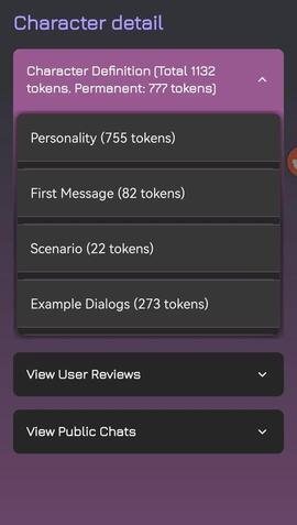 Add personality details