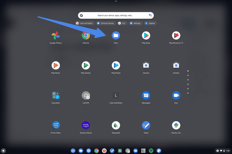 Chromebook Files App Opened