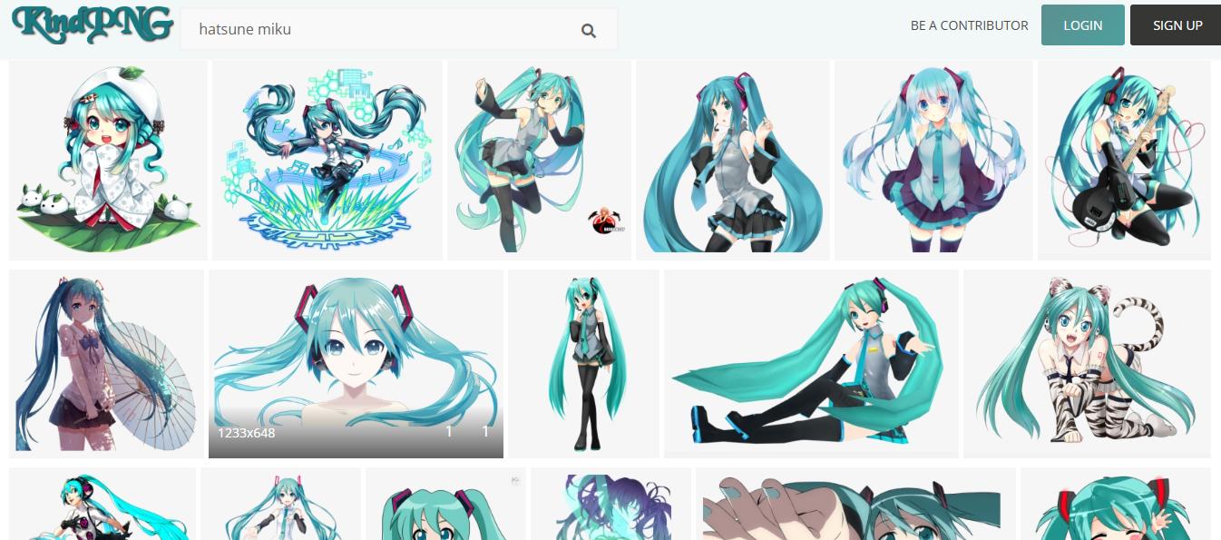 miku transparent background model