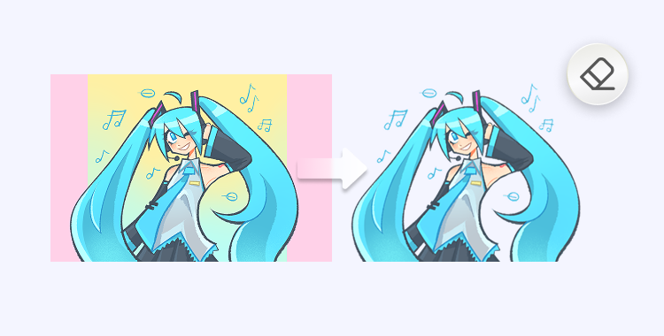 miku transparent background model