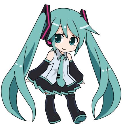 miku transparent background model