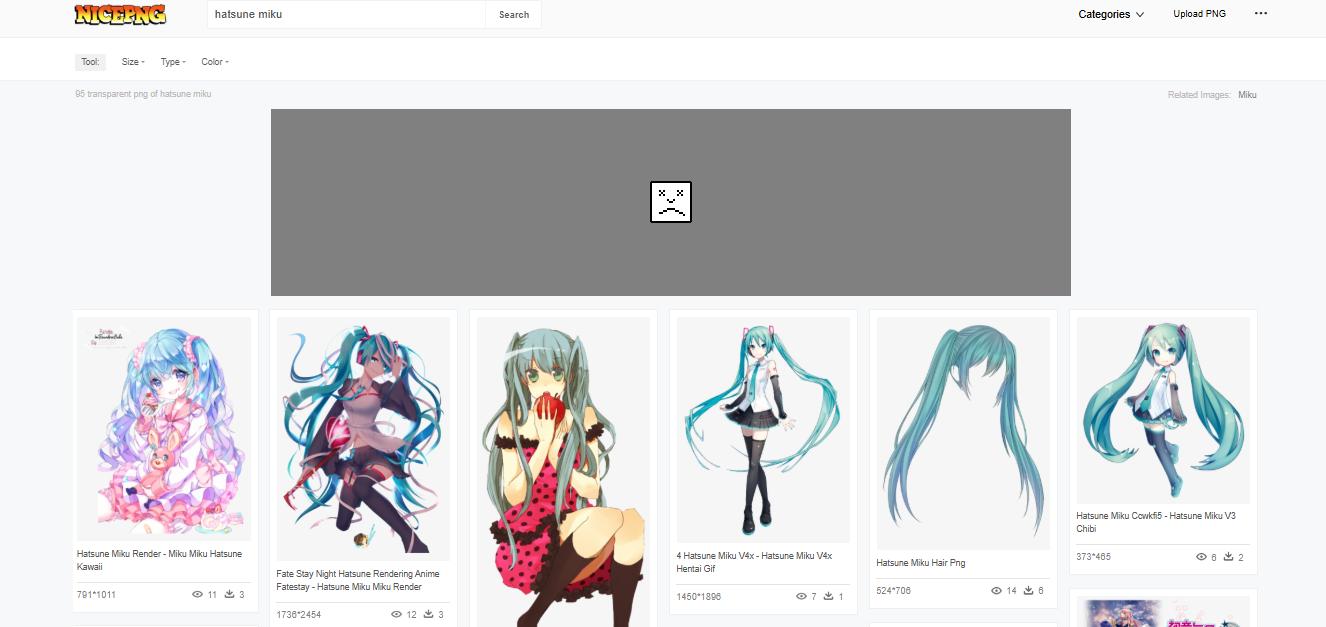 miku transparent background model