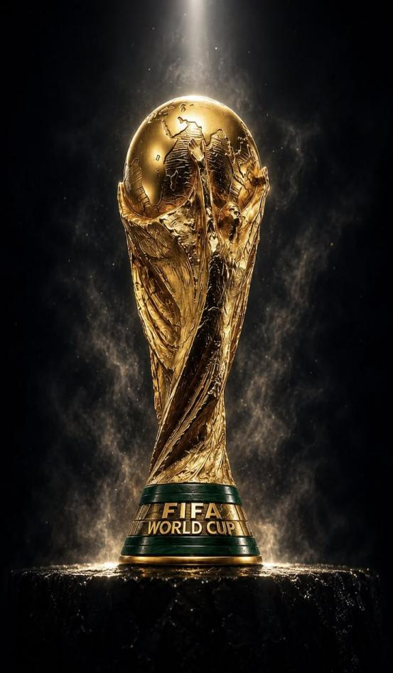 Realistic Gold World Cup Trophy 2026