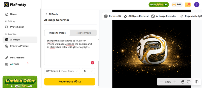 Select Model and Click Generate