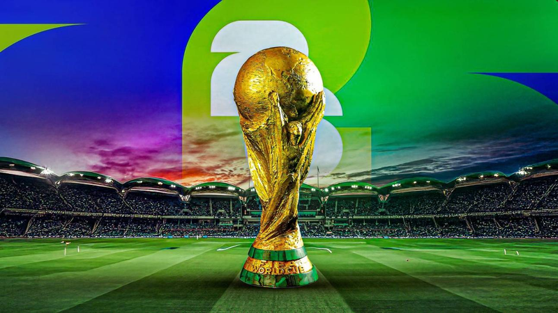 World Cup 2026 Realistic Trophy Wallpaper