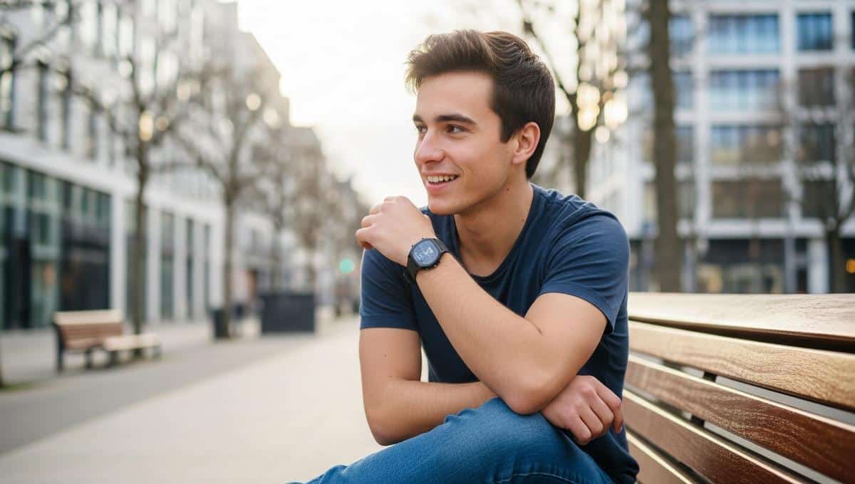 boy wearing classic watch